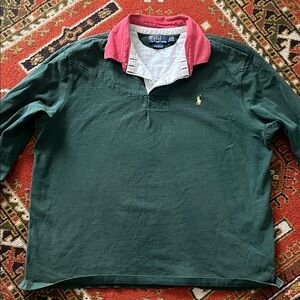Vintage Polo by Ralph Lauren Rugby Shirt in Forest Green